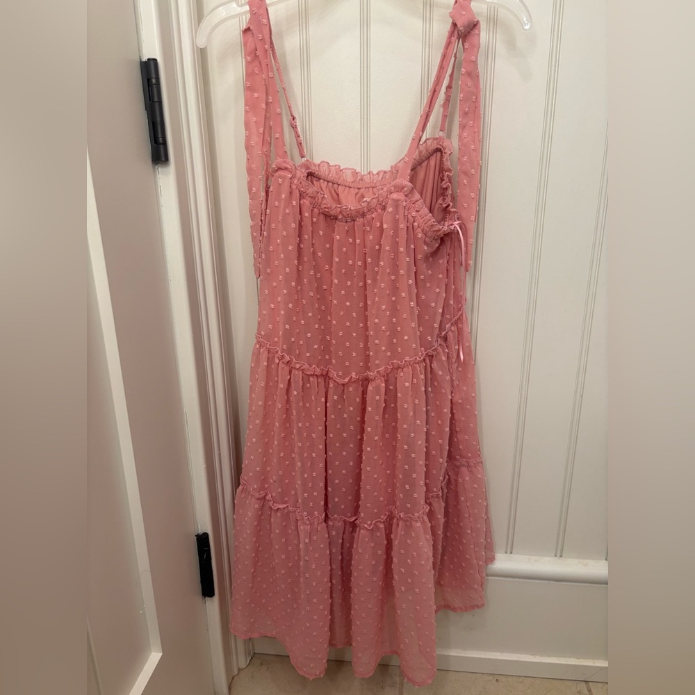 Pink Polka Dot Mini Dress